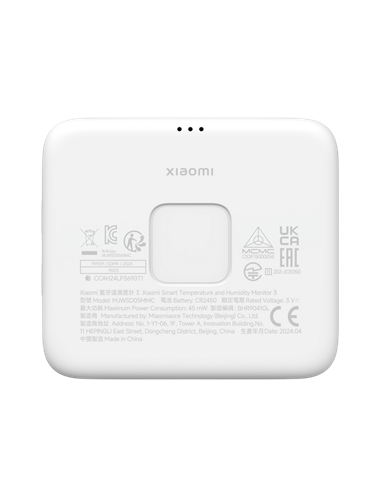 Датчик температуры и влажности Xiaomi Mi Temperature and Humidity Monitor 3, Белый