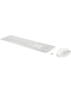 Tastatura si mouse Wireless HP 650, White 2