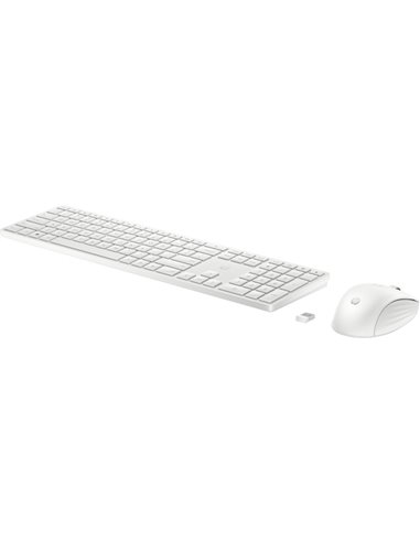 Tastatura si mouse Wireless HP 650, White