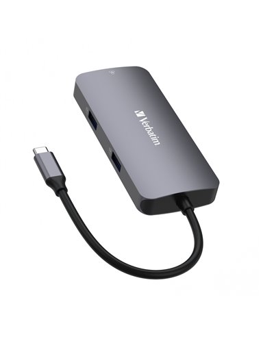 Adaptor Multiport Verbatim CMH-05/ USB-C/ 2xUSB-A 3.0/ 1xUSB-C (PD 100w)/ HDMI/ RJ45