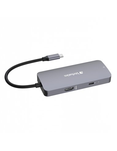 Adaptor Multiport Verbatim CMH-05/ USB-C/ 2xUSB-A 3.0/ 1xUSB-C (PD 100w)/ HDMI/ RJ45