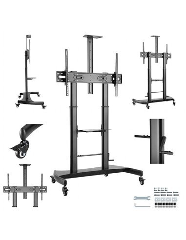 Suport de podea 60” - 100”, Gembird ”TVS-100T-02”, Black