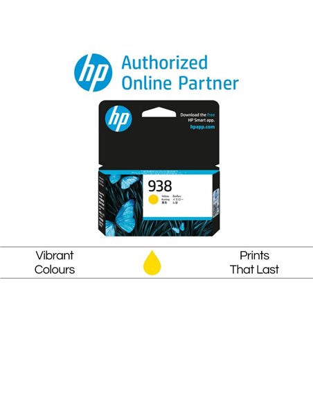 HP 938 (4S6X5PE) Cyan Original Ink Cartridge for HP OfficeJet Pro 9125e, 9135e, 9720, 9730, HP OFFICEJET PRO 9120 ALL-IN-ONE...