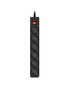 Фильтр сетевой SVEN SF-06E/ 6 Sockets/ 2300W/ 5.0m/ Black 2