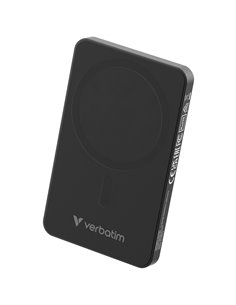 Магнитный беспроводной пауэрбанк Verbatim Charge'n'Go Essentials / 5000 mAh / Black