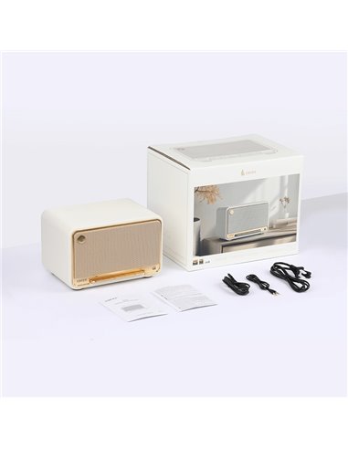 Boxa portabila de masa Edifier D32 White / 60W / Apple AirPlay2 / LDAC / 5200mAh
