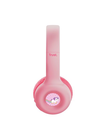 Casti Wireless pentru copii Trust NOUNA, Pink