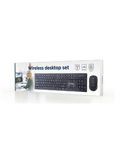Tastatura si mouse Wireless Gembird KBS-WCH-04-RU, Black 2