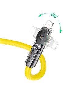 Cablu USB-C la Lighning HOCO “U118 Triumph” / 1.2m / Zinc alloy / 27W / Black 2