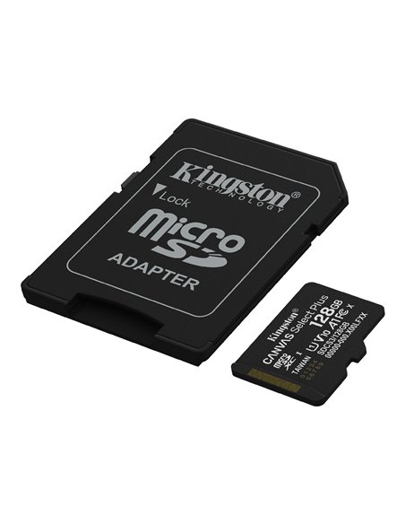 Card de memorie microSD 128GB Kingston Canvas Select Plus, 150MB/s + SD adapter