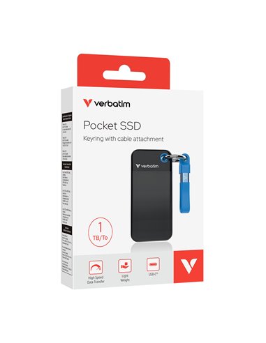 M.2 SSD Extern Verbatim Pocket / 1TB / USB 3.2 Gen 2 / Black/Blue