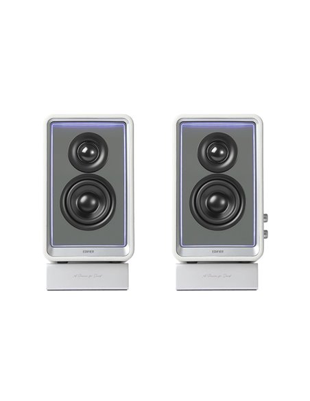 Hi-Res boxe Speakers Edifier QR65 with GaN charger 65w / 2x35W / Bluetooth / RGB / White