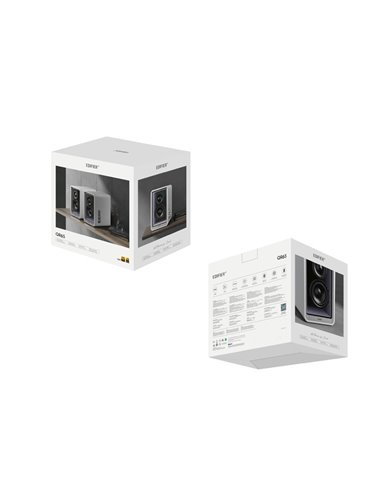Hi-Res boxe Speakers Edifier QR65 with GaN charger 65w / 2x35W / Bluetooth / RGB / White