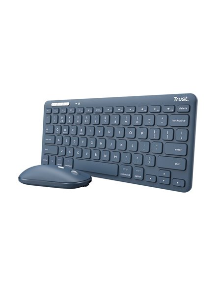 Беспроводная клавиатура и мышьTrust Lyra Multi-Device / BT5.0 / Blue