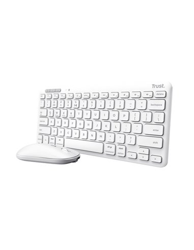 Wireless Tastatura si mouseTrust Lyra Multi-Device / BT5.0 / White
