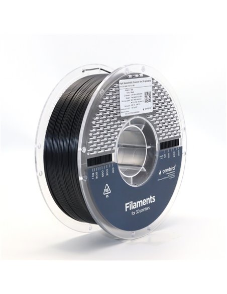 Gembird High Speed ABS Filament, Black, 1.75 mm, 1 kg