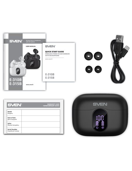 Casti SVEN E-315B, Black