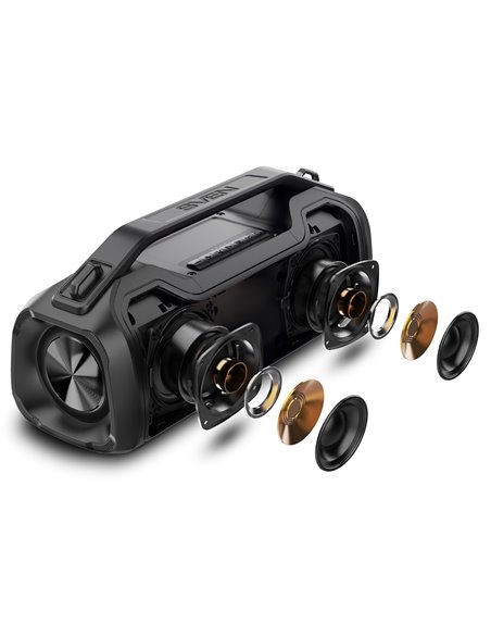 Портативная Колонка SVEN PS-390 Black / 50W / Bluetooth / FM tuner / USB / microSD / TWS