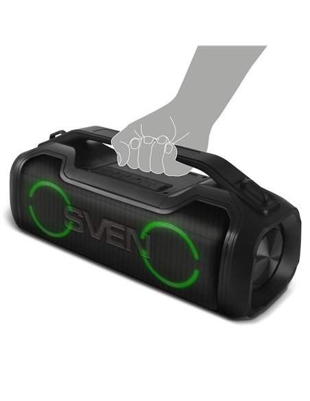 Портативная Колонка SVEN PS-390 Black / 50W / Bluetooth / FM tuner / USB / microSD / TWS