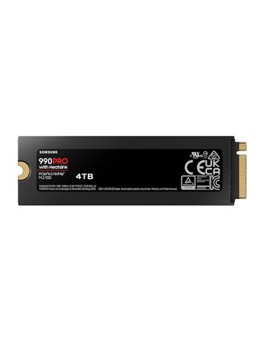 M.2 NVMe SSD Samsung SSD 990 PRO w/Heatsink / 4.0TB / PCIe4.0 x4 / NVMe2.0