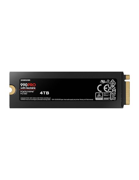 M.2 NVMe SSD Samsung SSD 990 PRO w/Heatsink / 4.0TB / PCIe4.0 x4 / NVMe2.0