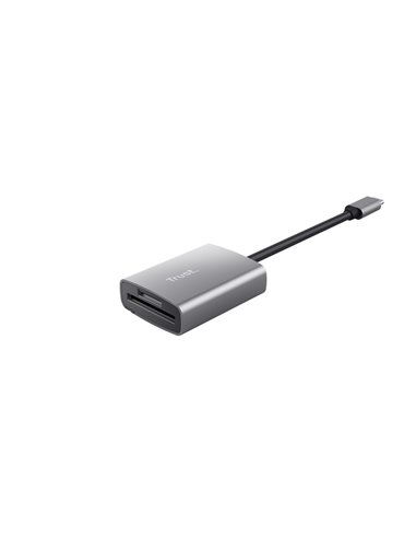 Кардридер Trust Dalyx / USB-C, microSD / SDHC/SDXC, Cable length 8 cm / Silver