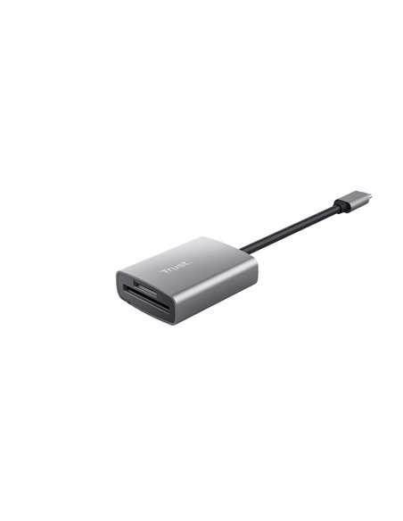 Кардридер Trust Dalyx / USB-C, microSD / SDHC/SDXC, Cable length 8 cm / Silver