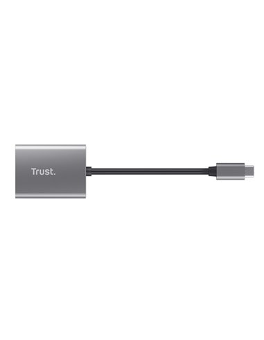 Кардридер Trust Dalyx / USB-C, microSD / SDHC/SDXC, Cable length 8 cm / Silver