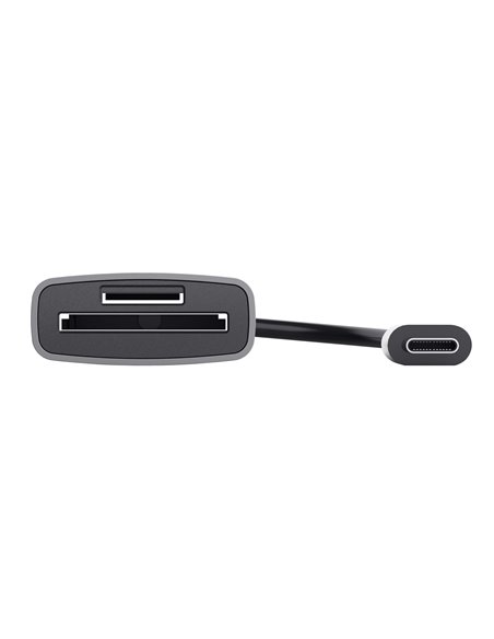 Кардридер Trust Dalyx / USB-C, microSD / SDHC/SDXC, Cable length 8 cm / Silver