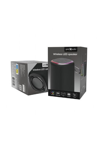 Boxa portabila Gembird SPK-BT-LED-08S/ 5W / Bluetooth / microSD / USB / 800 mAh