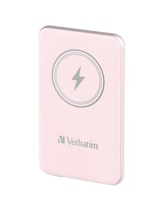 Магнитный беспроводной пауэрбанк Verbatim Charge'n'Go / 5000 mAh / Pink
