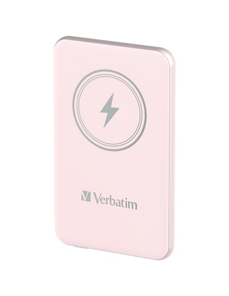 Power Bank Magnetic Wireless Verbatim Charge'n'Go / 5000 mAh / Pink