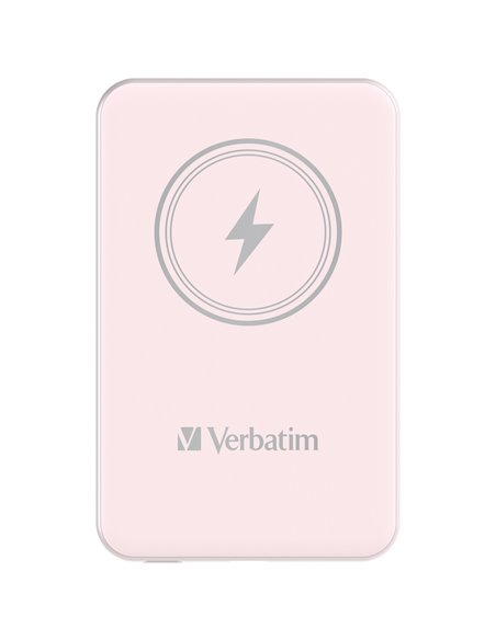 Power Bank Magnetic Wireless Verbatim Charge'n'Go / 5000 mAh / Pink Power Bank Magnetic Wireless Verbatim Charge'n'Go / 5000 mAh / Pink