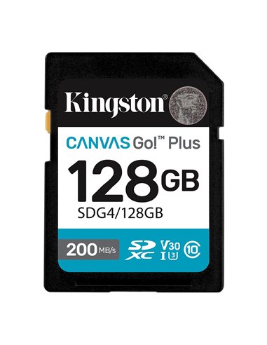 Card de memorie SD 128GB Kingston Canvas Go! Plus G4, 200/160MB/s