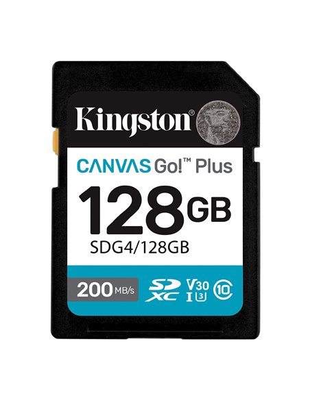 Card de memorie SD 128GB Kingston Canvas Go! Plus G4, 200/160MB/s
