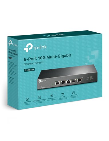 Коммутатор TP-LINK TL-SX105/ 5 port /10Gigabit / RJ45 / steel case