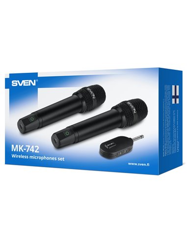 Set de doua microfoane wireless SVEN MK-742 / Wireless / Black