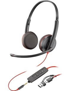 Casti Poly Blackwire 3225 / USB-C/A / Black