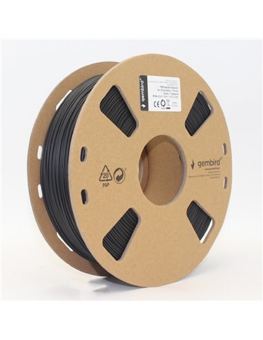 Gembird TPE flexible filament, Black, special thermopolymer allows to obtain materials similar to rubber, 1.75mm, 1kg