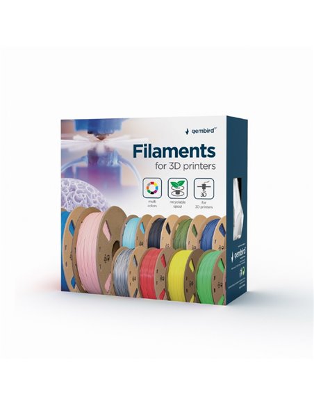 Gembird TPE flexible filament, Black, special thermopolymer allows to obtain materials similar to rubber, 1.75mm, 1kg