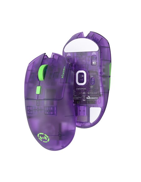 Трехрежимная беспроводная игровая мышь Edifier HECATE G3M PRO Transparent Purple