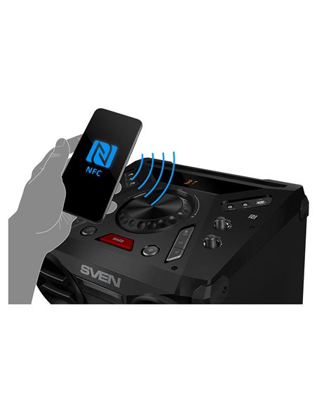 Портативная Колонка SVEN PS-1900 Black / 1000W / Bluetooth / NFC / FM tuner / USB
