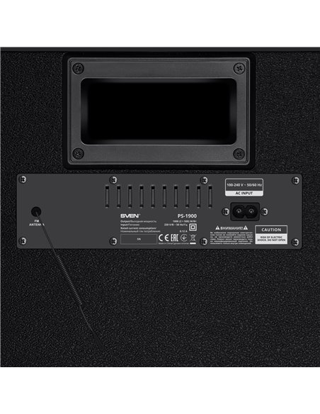 Портативная Колонка SVEN PS-1900 Black / 1000W / Bluetooth / NFC / FM tuner / USB