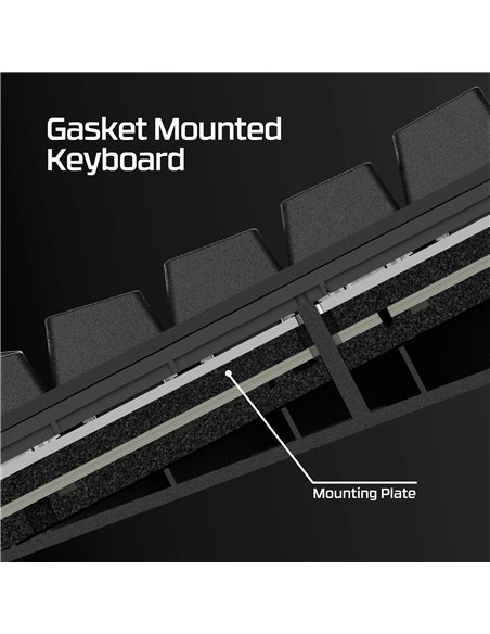 Беспроводная Клавиатура HYPERX Alloy Rise 75 RGB, HyperX Linear switches, [91Y91AA#ACB]