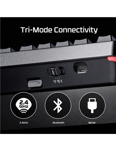 Беспроводная Клавиатура HYPERX Alloy Rise 75 RGB, HyperX Linear switches, [91Y91AA#ACB]