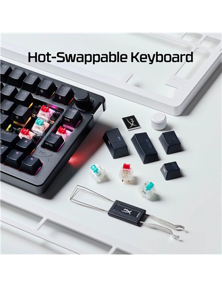 Беспроводная Клавиатура HYPERX Alloy Rise 75 RGB, HyperX Linear switches, [91Y91AA#ACB]