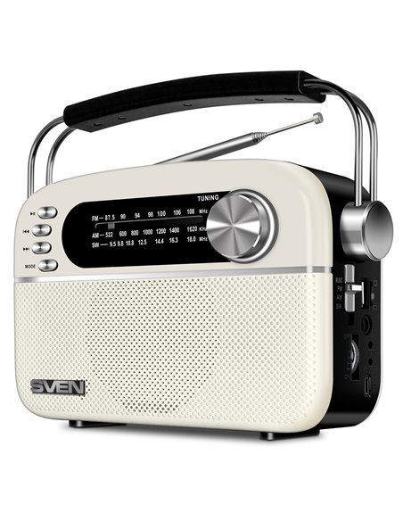 Колонка Портативная SVEN SRP-505, White / 3W / Bluetooth / FM/AM/SW Radio / USB / microSD