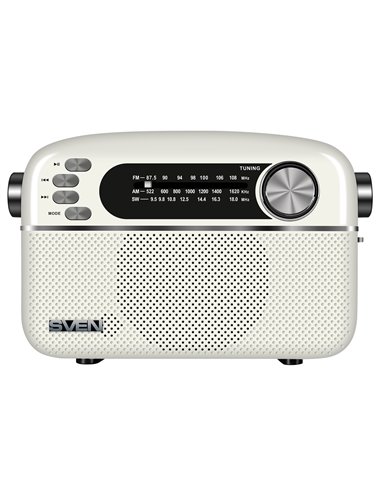 Колонка Портативная SVEN SRP-505, White / 3W / Bluetooth / FM/AM/SW Radio / USB / microSD