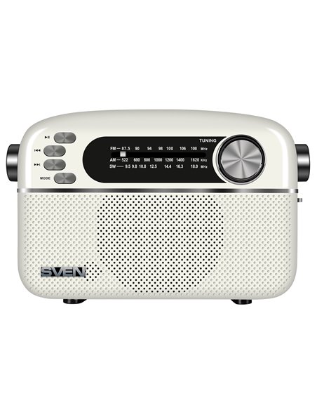 Колонка Портативная SVEN SRP-505, White / 3W / Bluetooth / FM/AM/SW Radio / USB / microSD