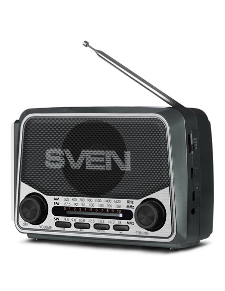 Колонка Портативная SVEN SRP-150, Gray / 3W / Bluetooth / FM/AM/SW Radio / USB / microSD